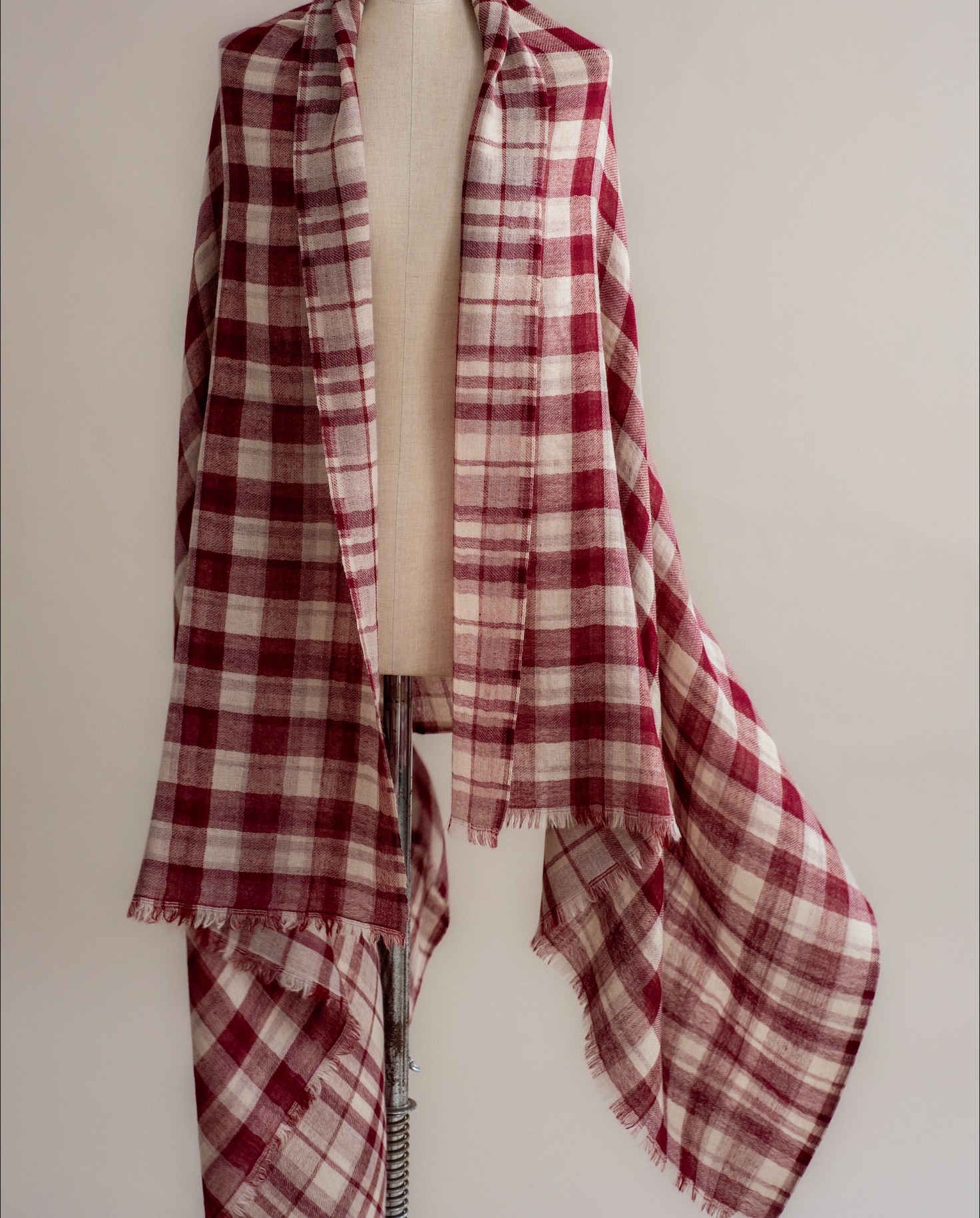 Xale  merino VICHY reversível maxi