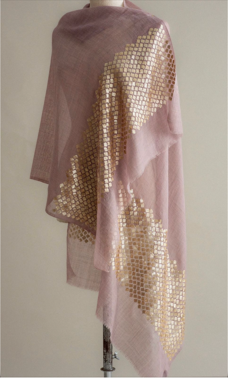 Xale PAILLETÈS rosa coolméia