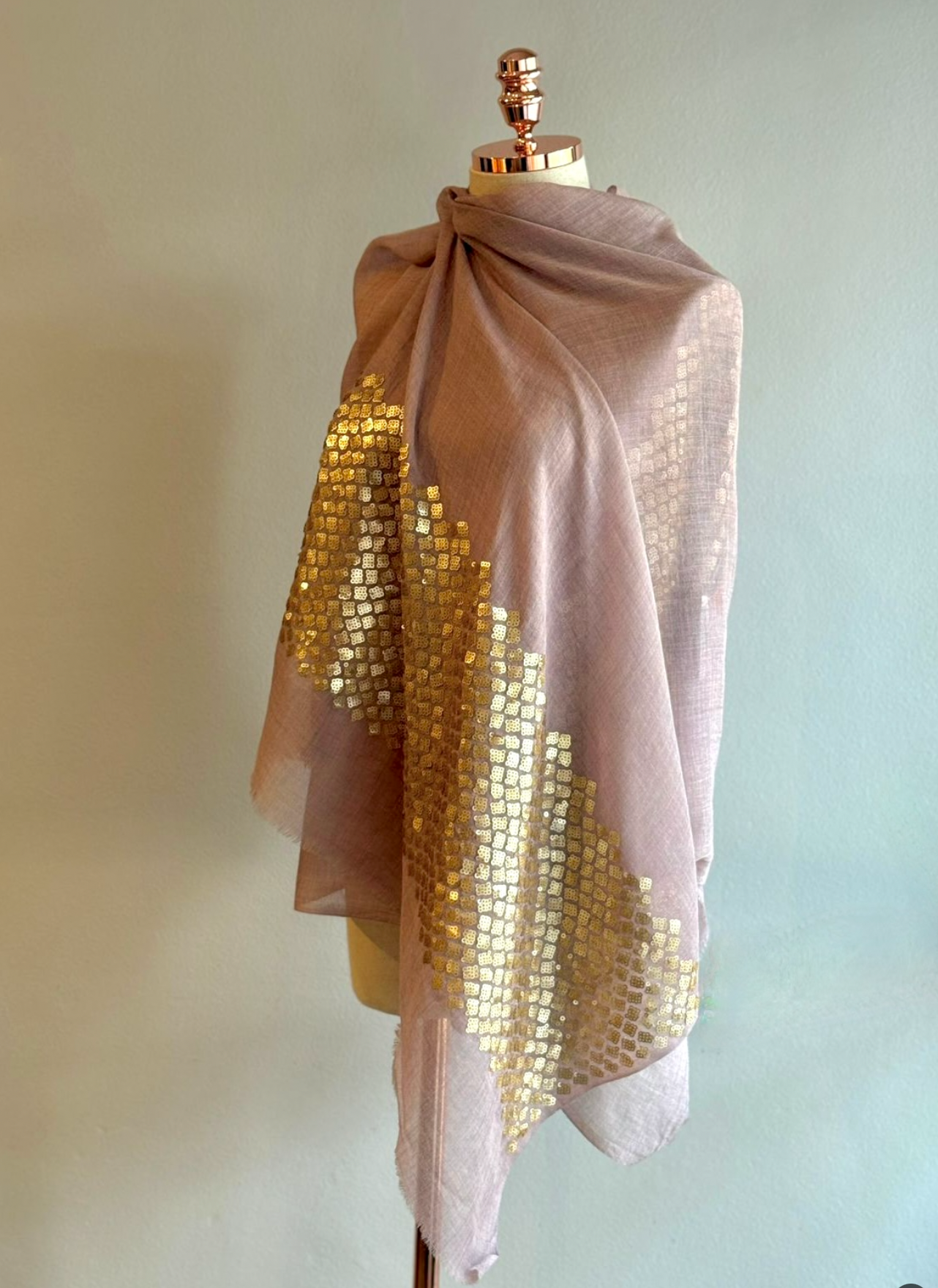 Xale PAILLETÈS rosa coolméia