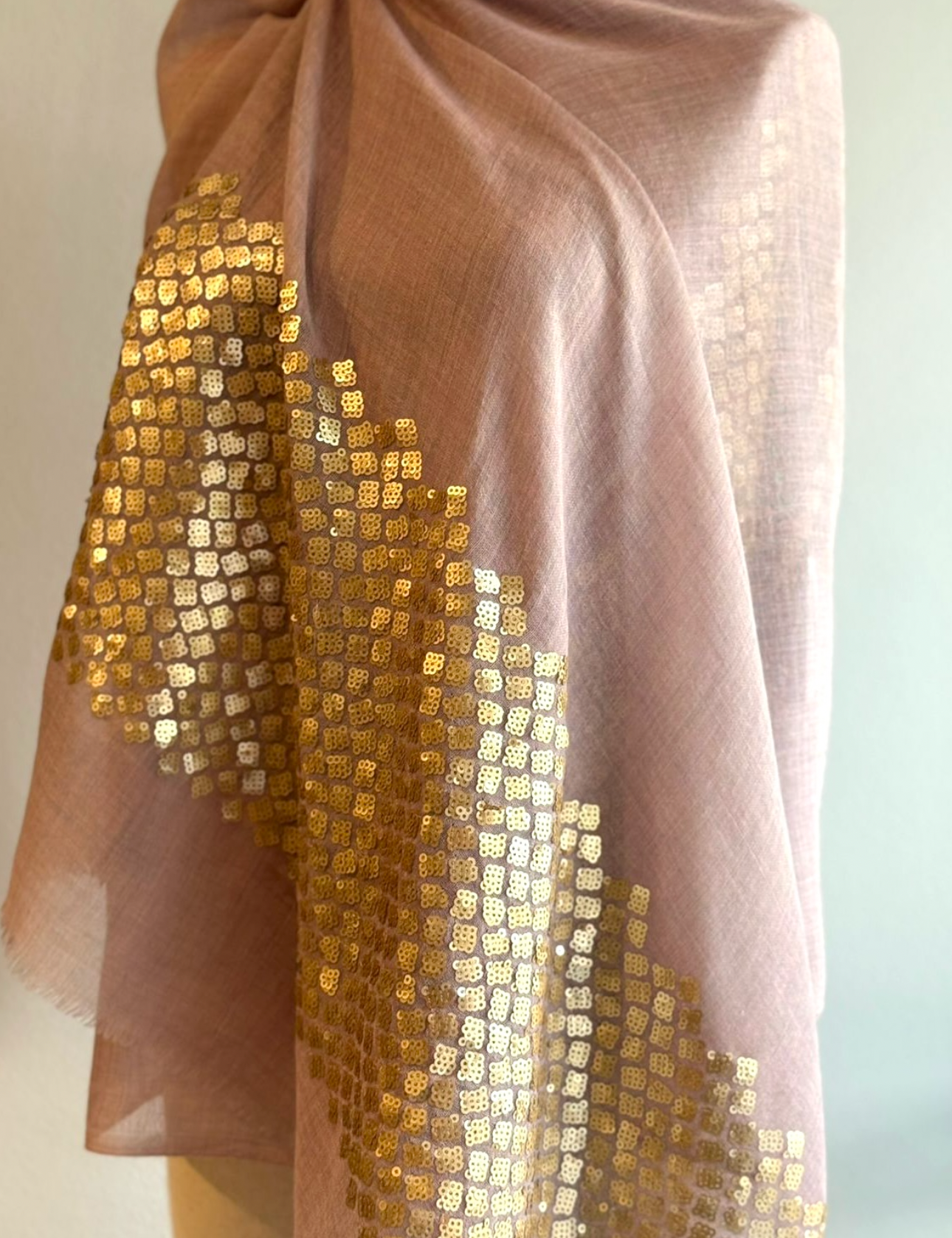 Xale PAILLETÈS rosa coolméia