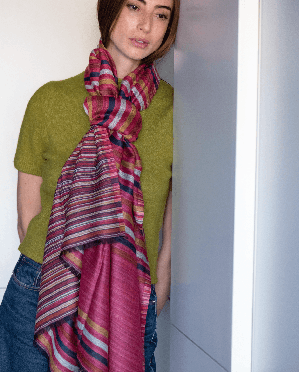 Xale JOY STRIPES pink