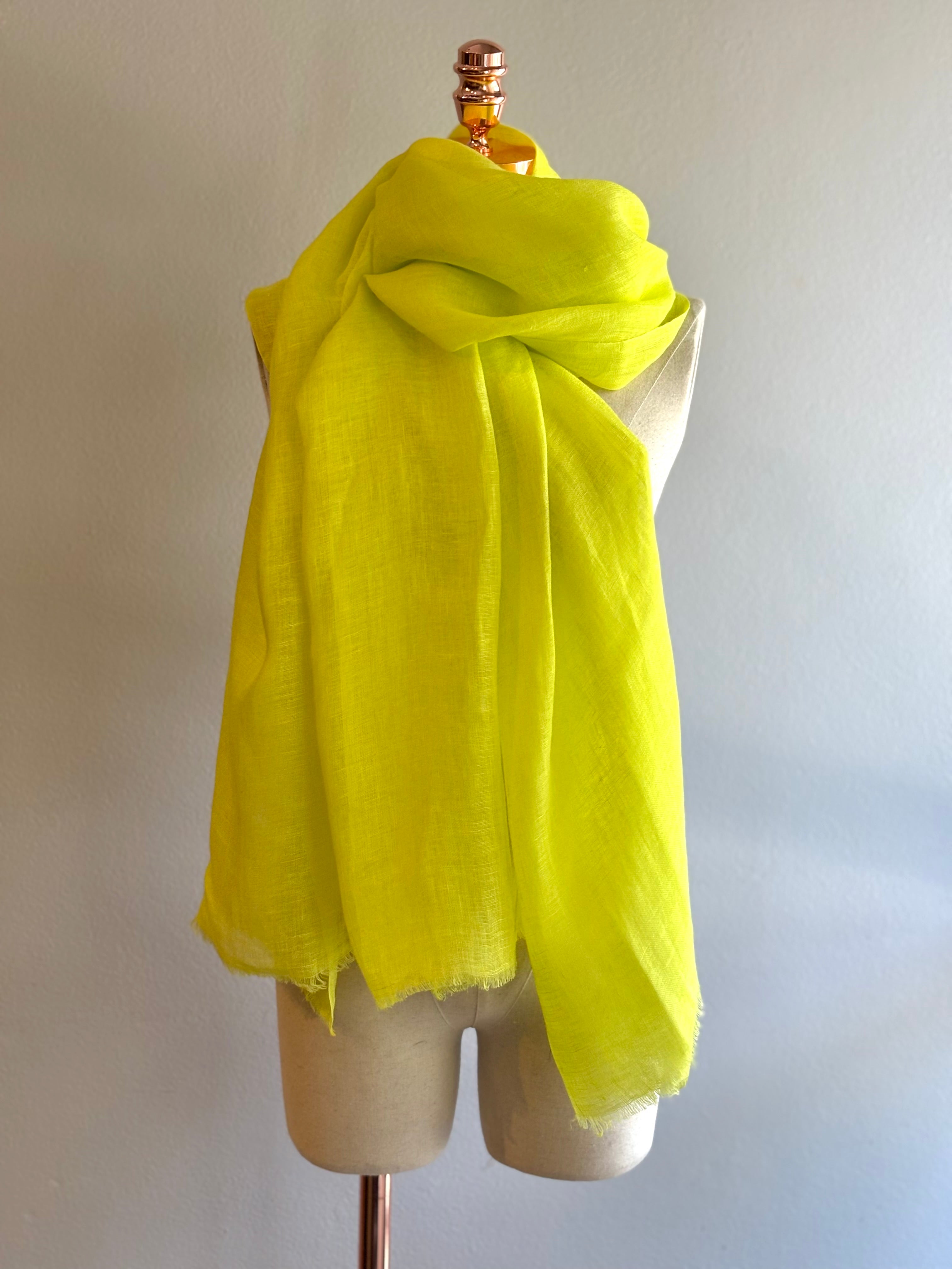 Xale LINHO amarelo neon