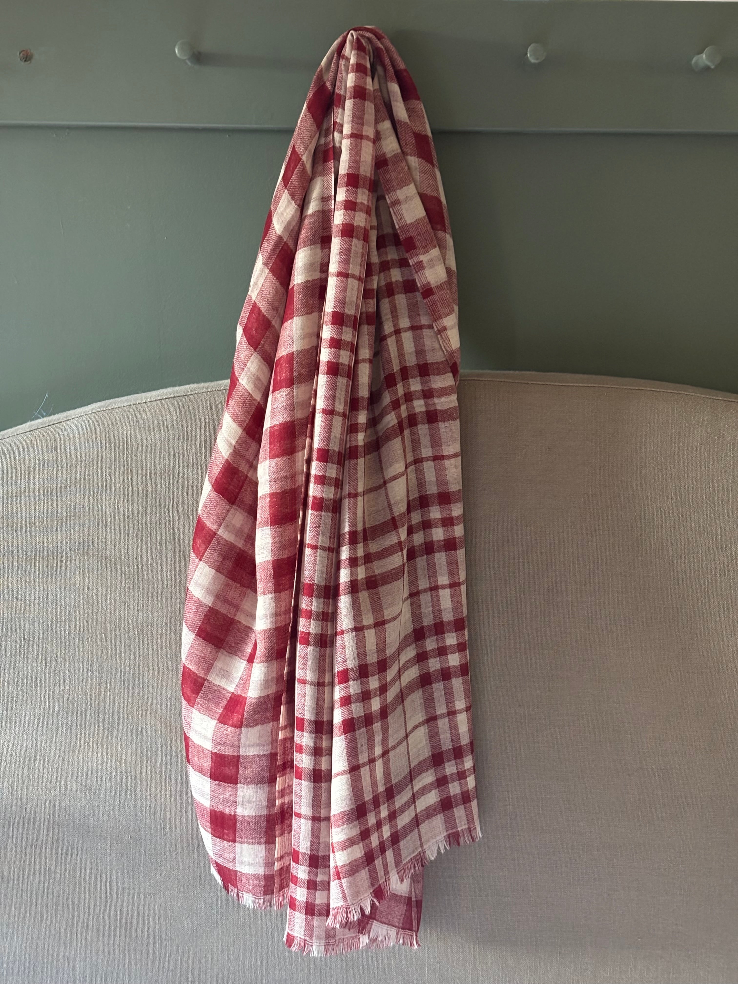 Xale  merino VICHY reversível maxi