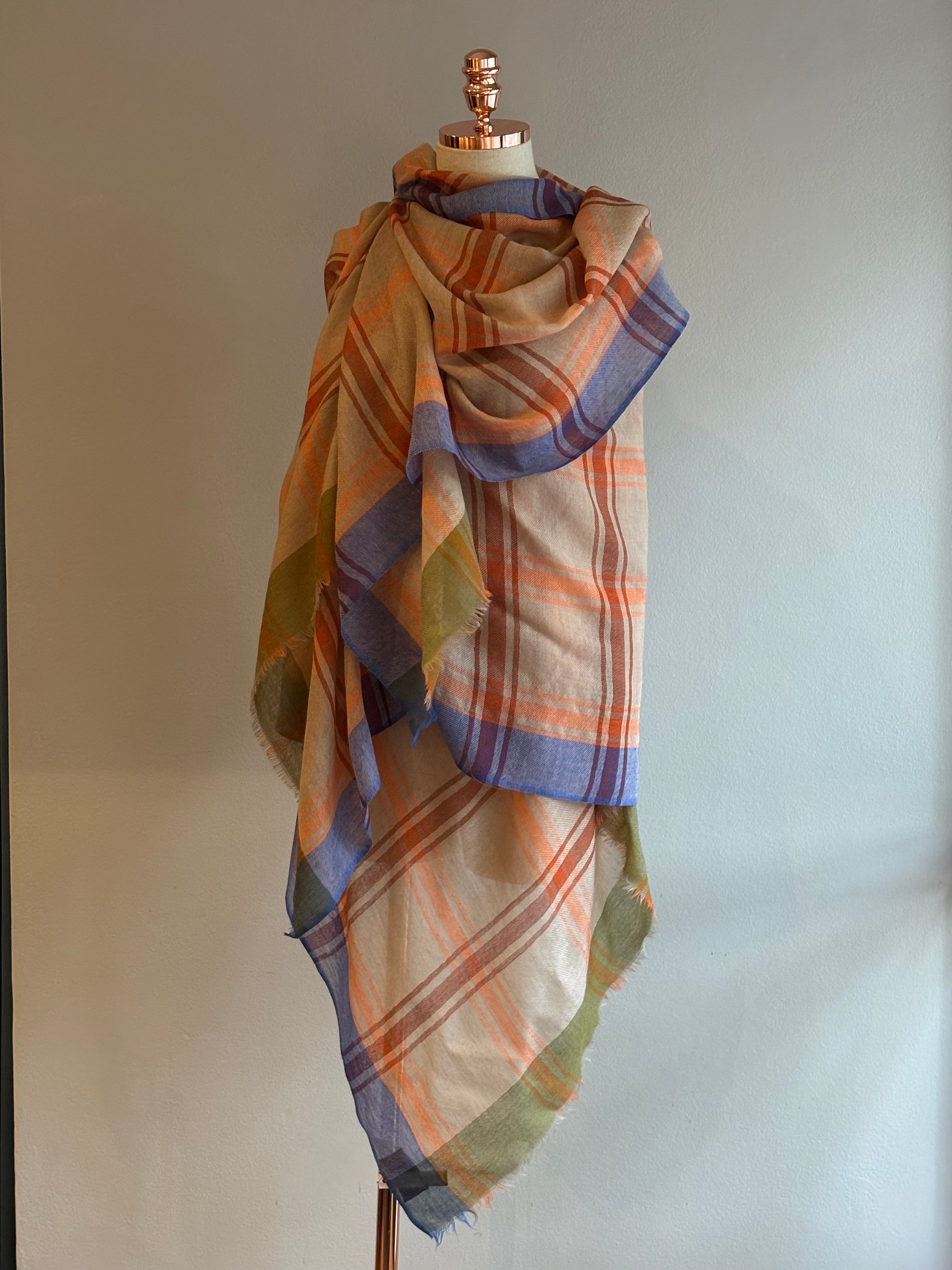 Xale merino KILT bege