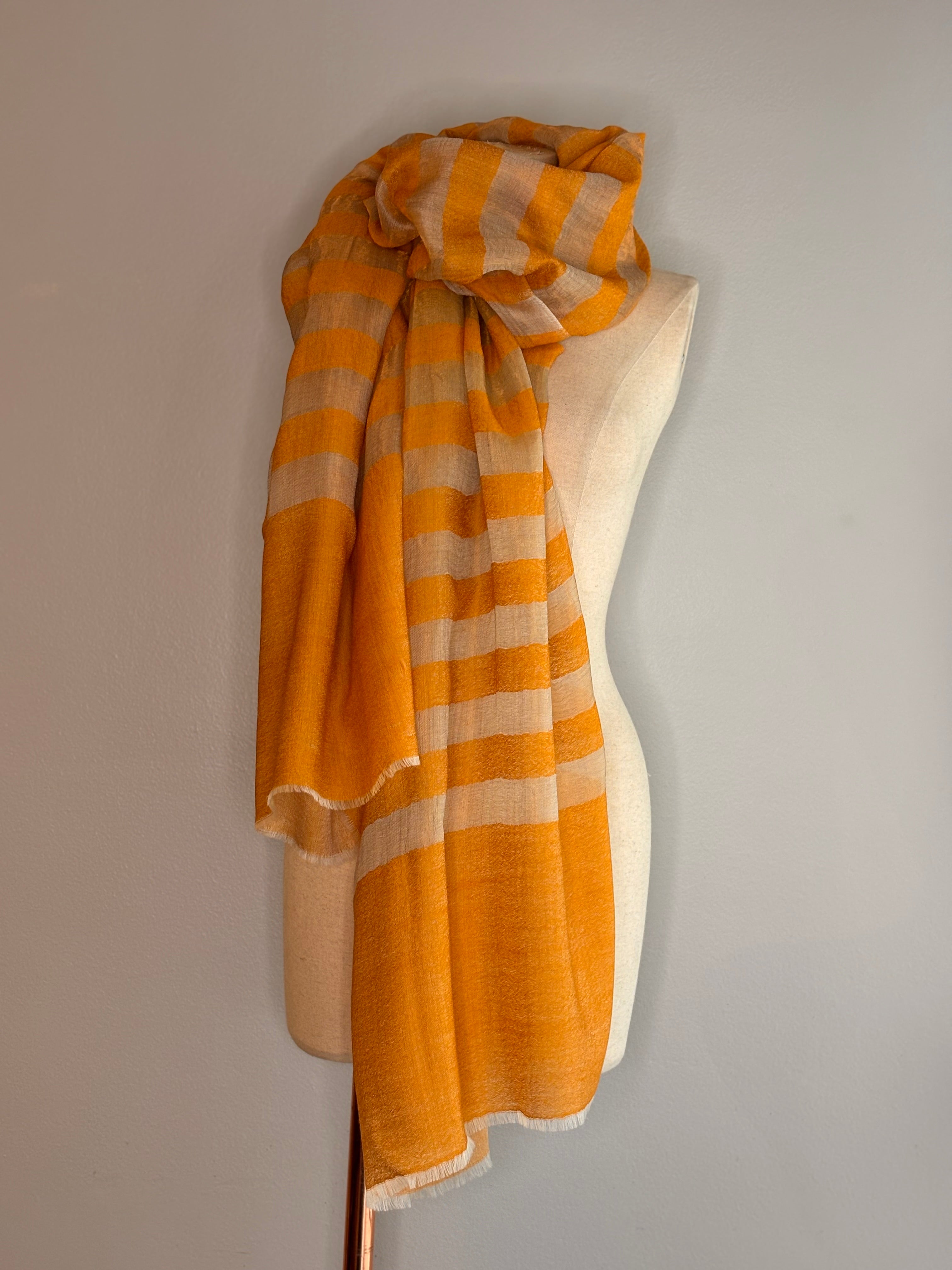 Xale ZARI STRIPES amarelo