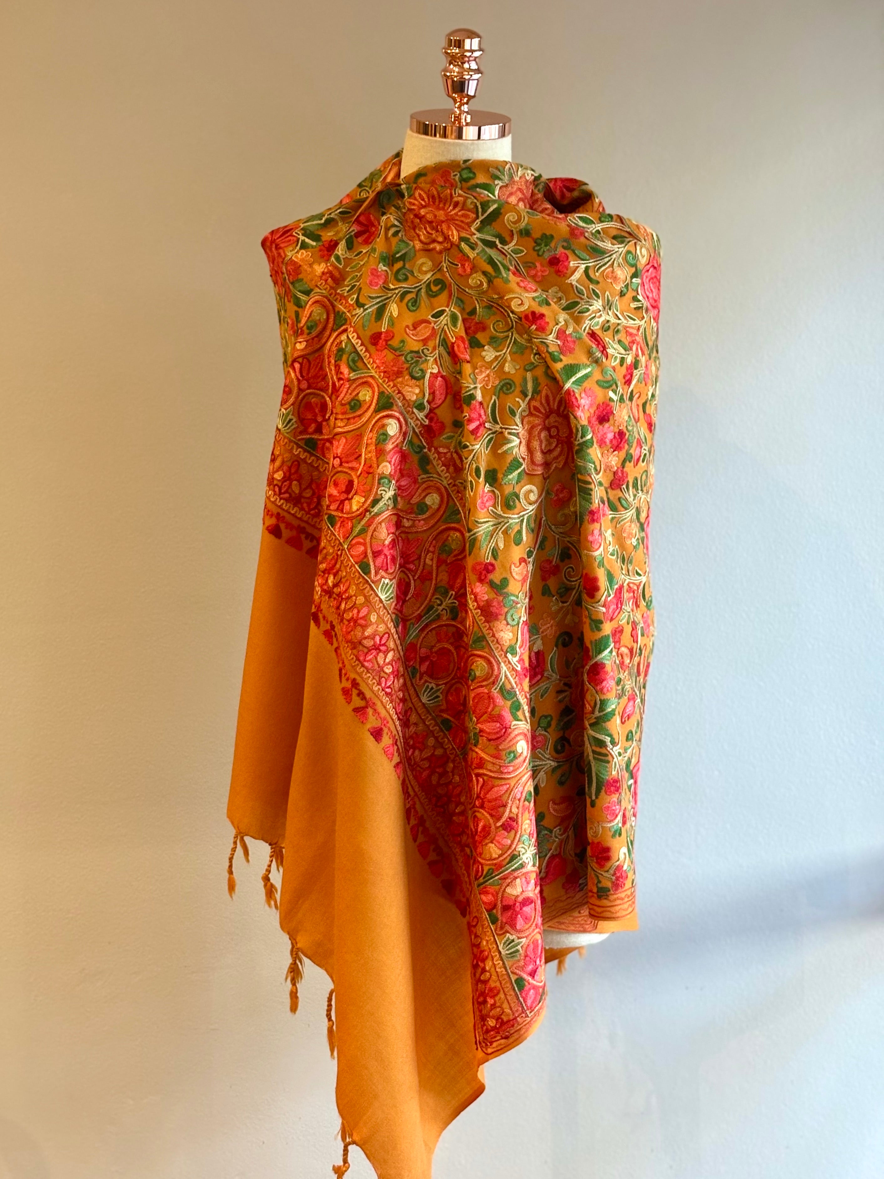Xale AARI FLORAL ocre