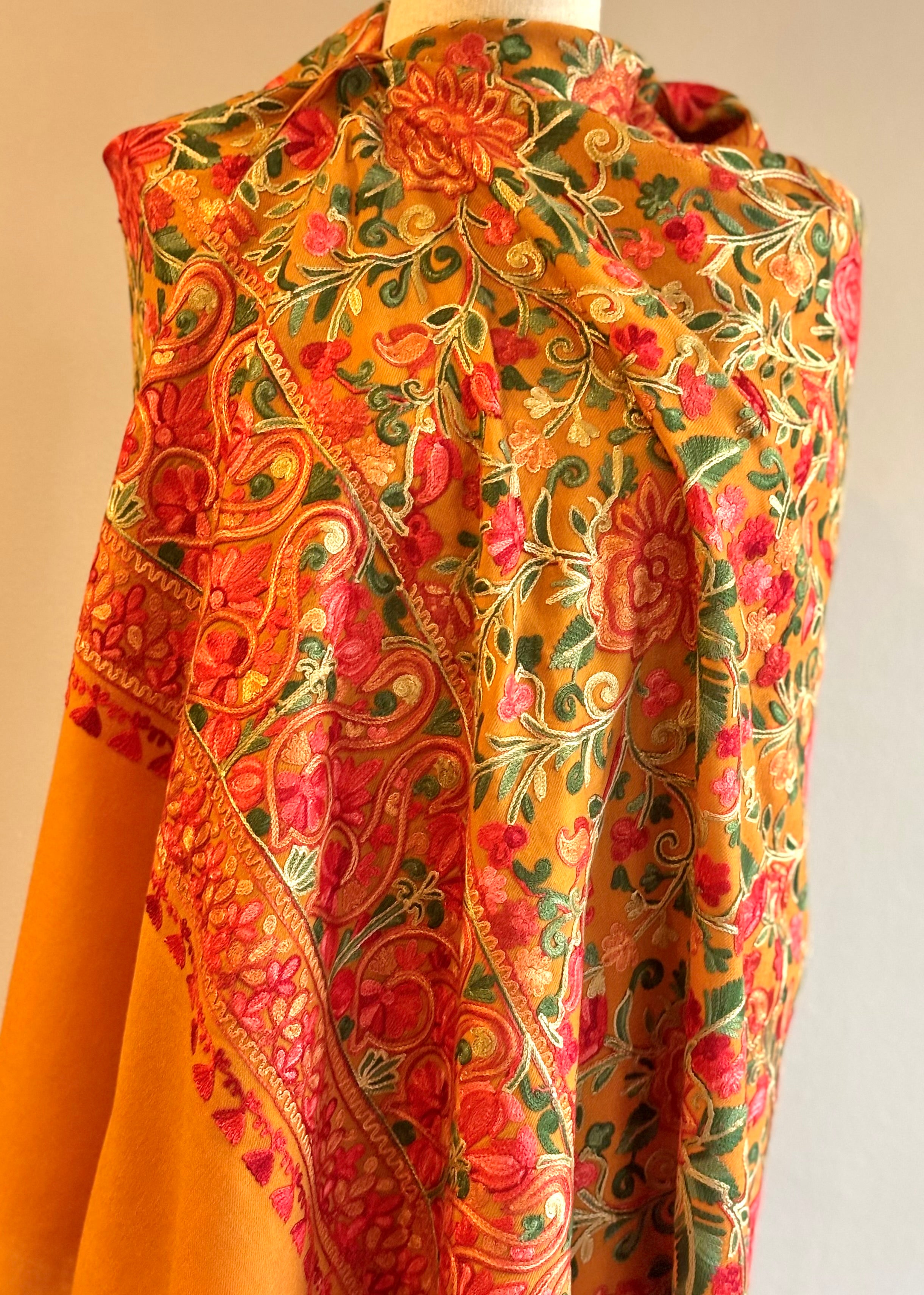 Xale AARI FLORAL ocre