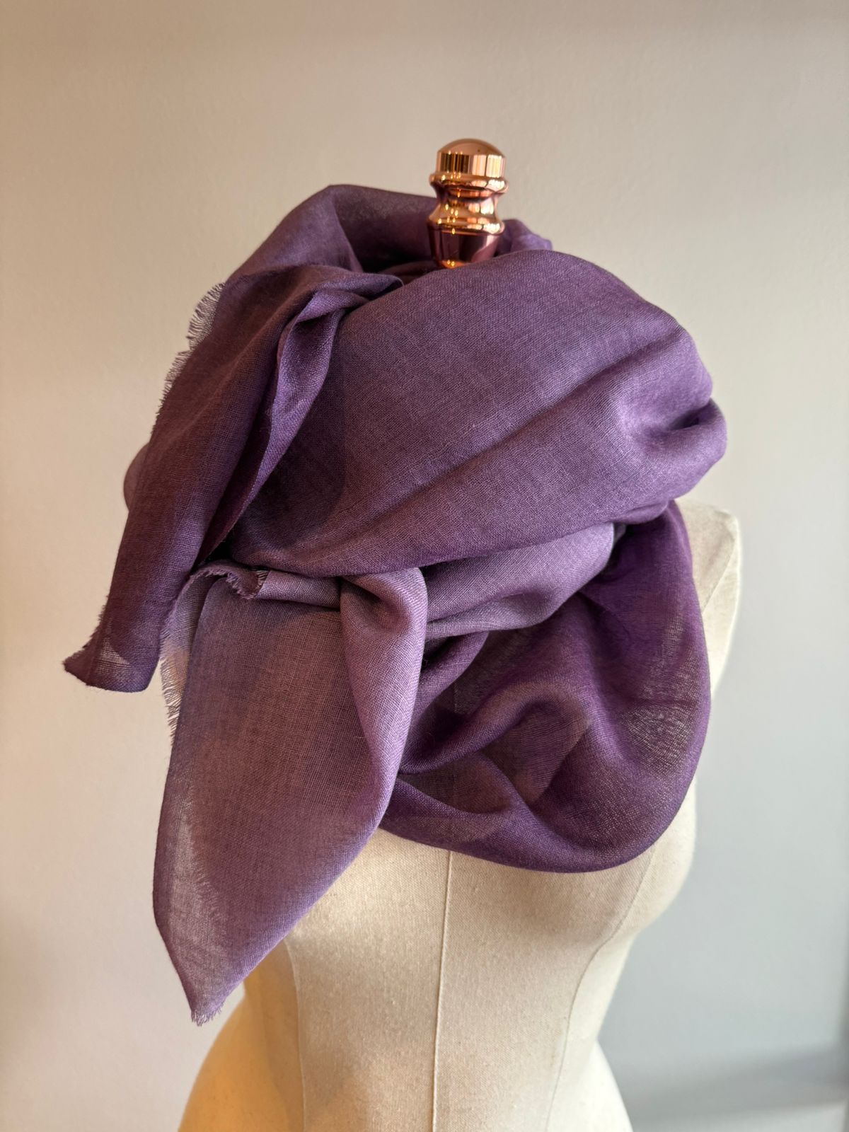 Xale OMBRÉ gaze lã roxo/lavanda
