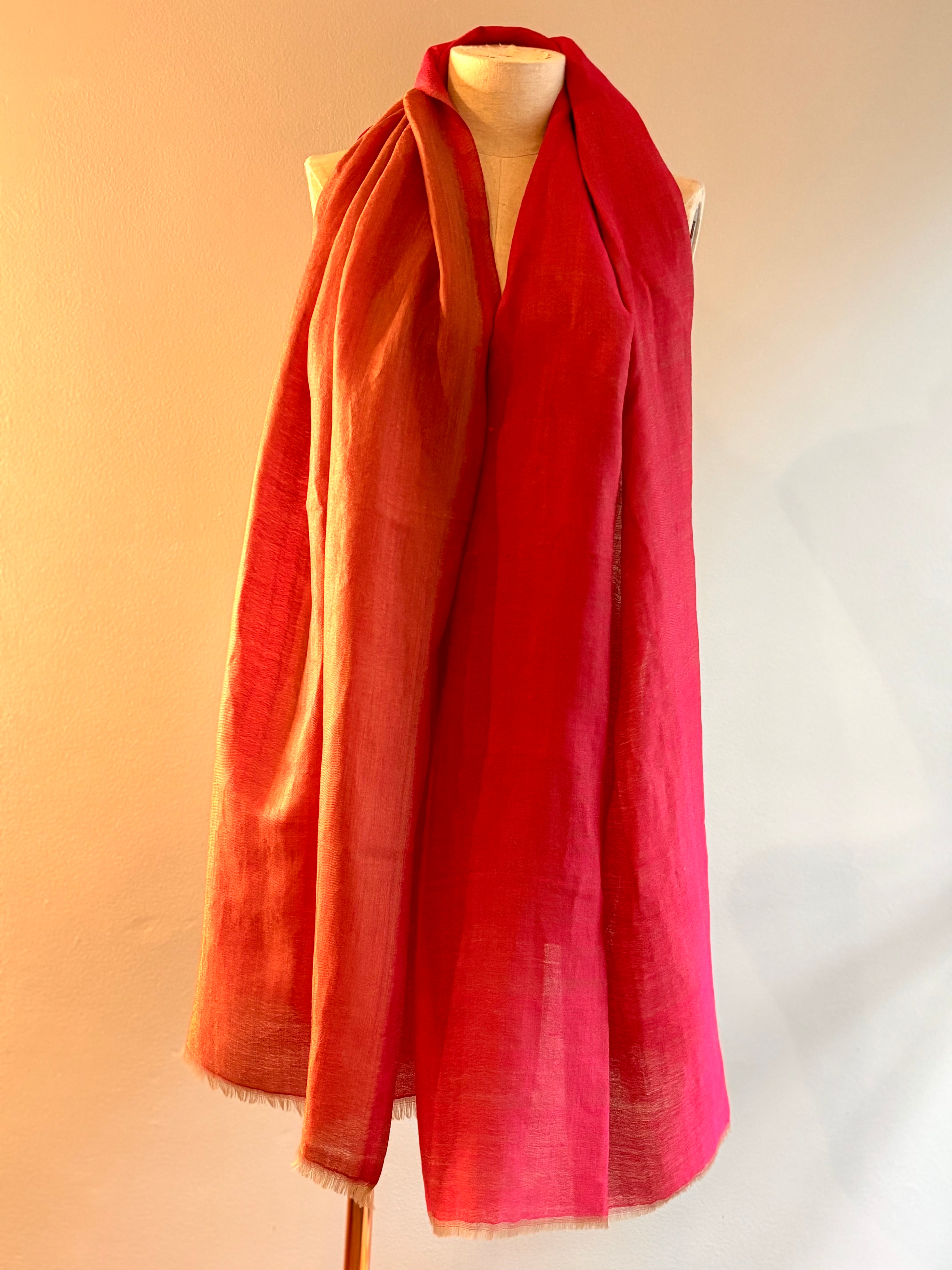 Xale ZARI REVERSE framboesa