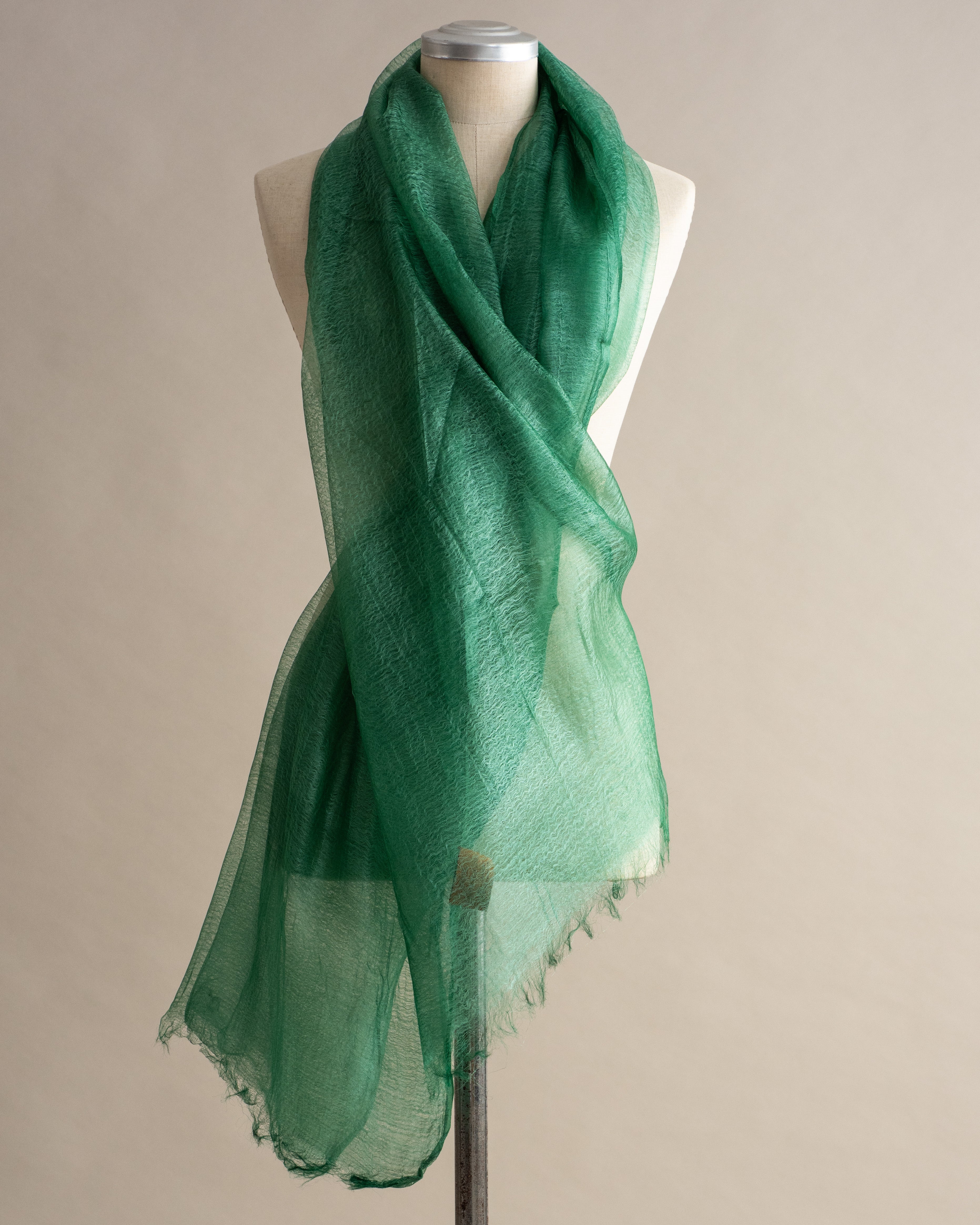 Xale GAZE SEDA TUSSAR verde